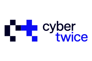 CyberTwice Brand Logo Logo of CyberTwice. Dark grey text, red eye icon as 'e', and a red line underneath. Represents advanced security and communication.