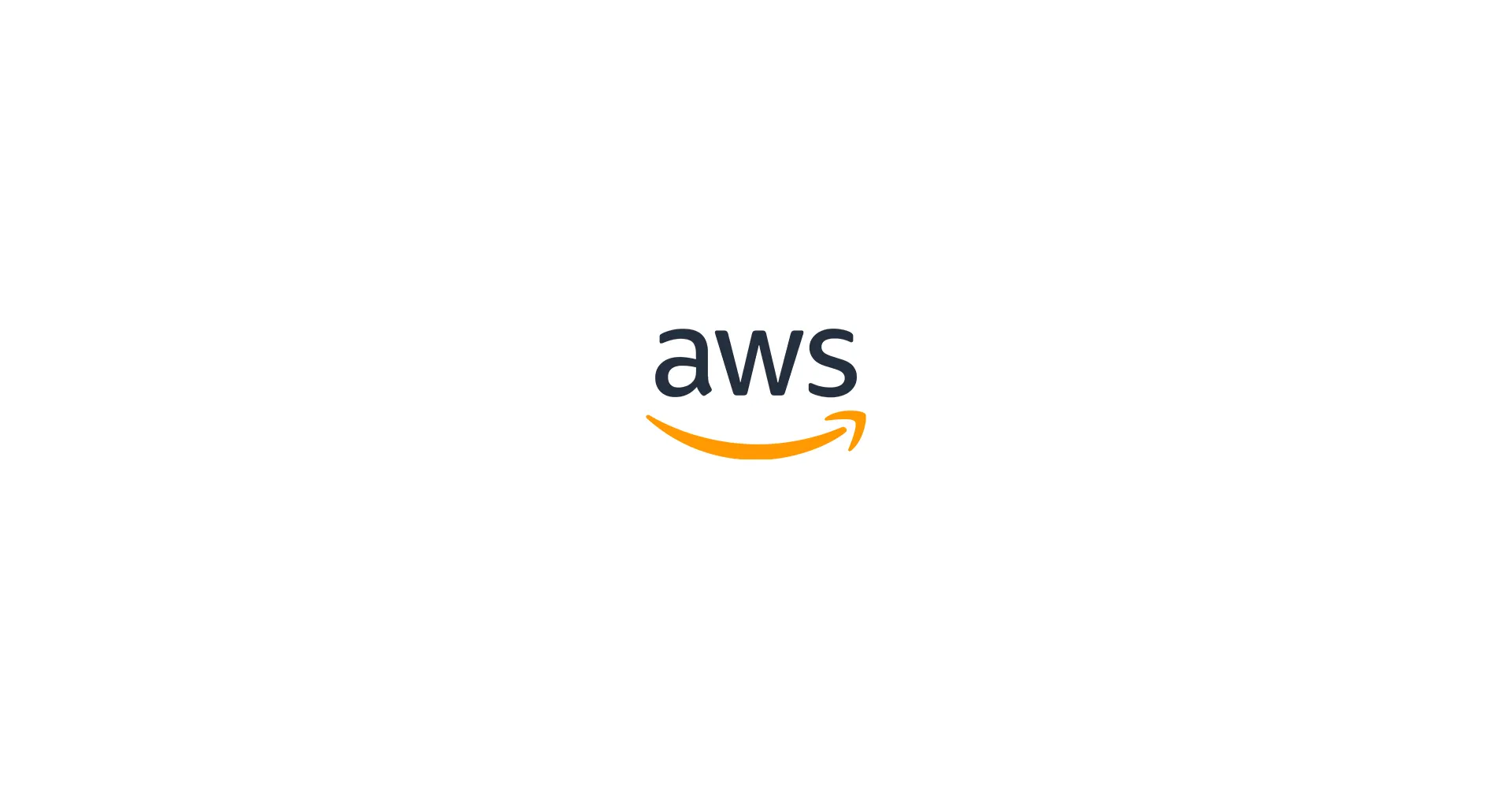 AWS Logo Amazon Web Services (AWS) logo: 'aws' in black, orange arrow below.