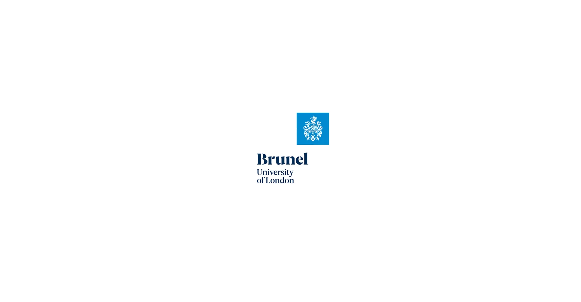 Brunel University London Logo Brunel University of London logo with blue crest and text.
