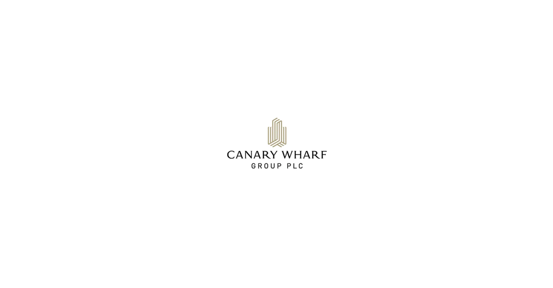 Canary Wharf Group PLC Logo Canary Wharf Group PLC logo with golden building icon.