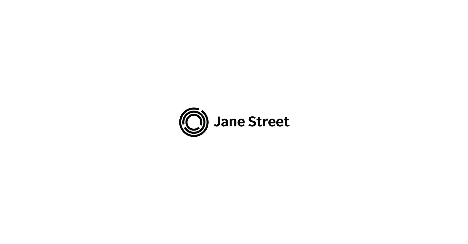 Jane Street Company Logo Jane Street logo with black concentric circle design and company name on white.