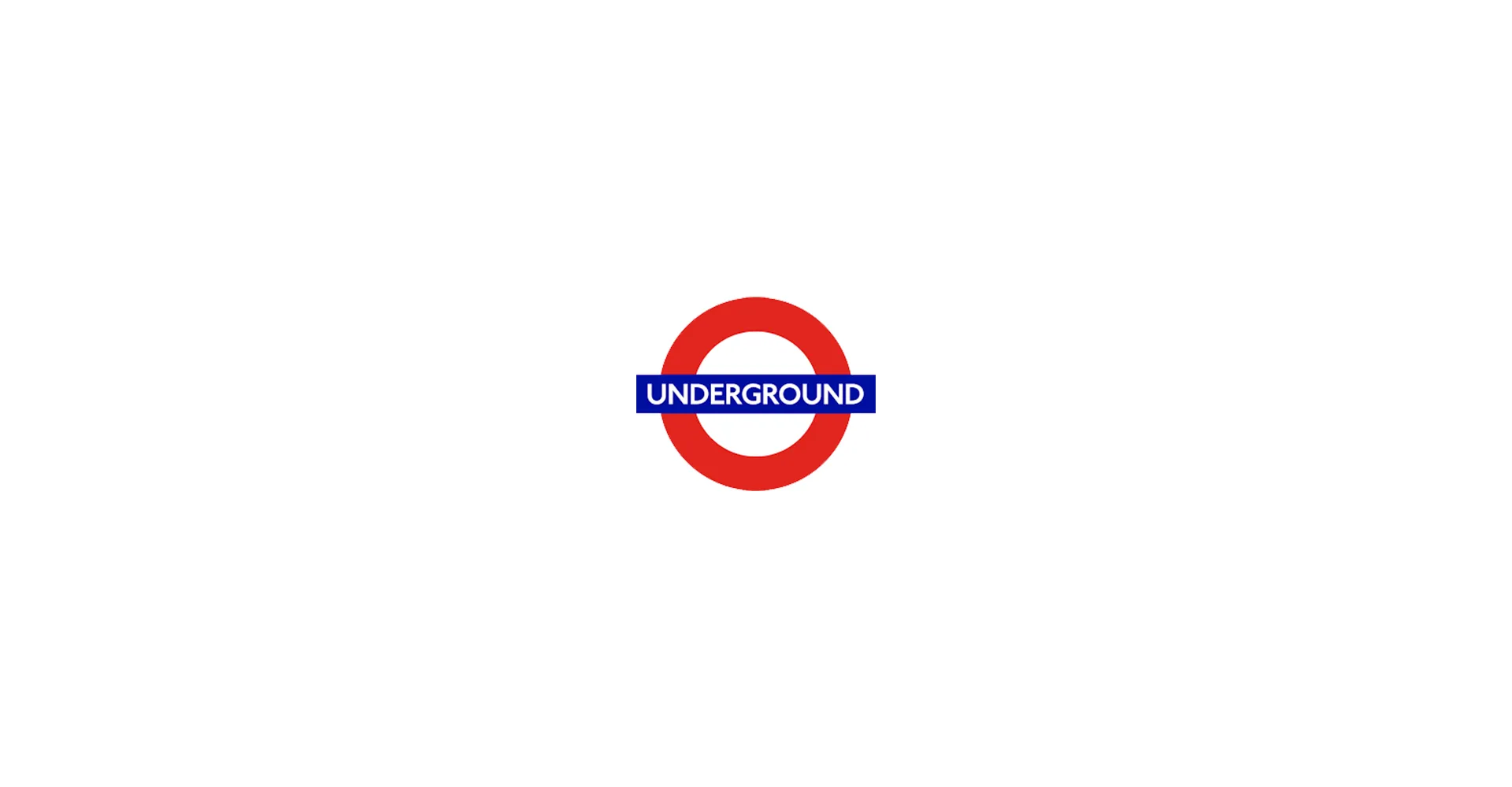 London Underground Roundel Logo London Underground "UNDERGROUND" roundel logo in red and blue on a white background.
