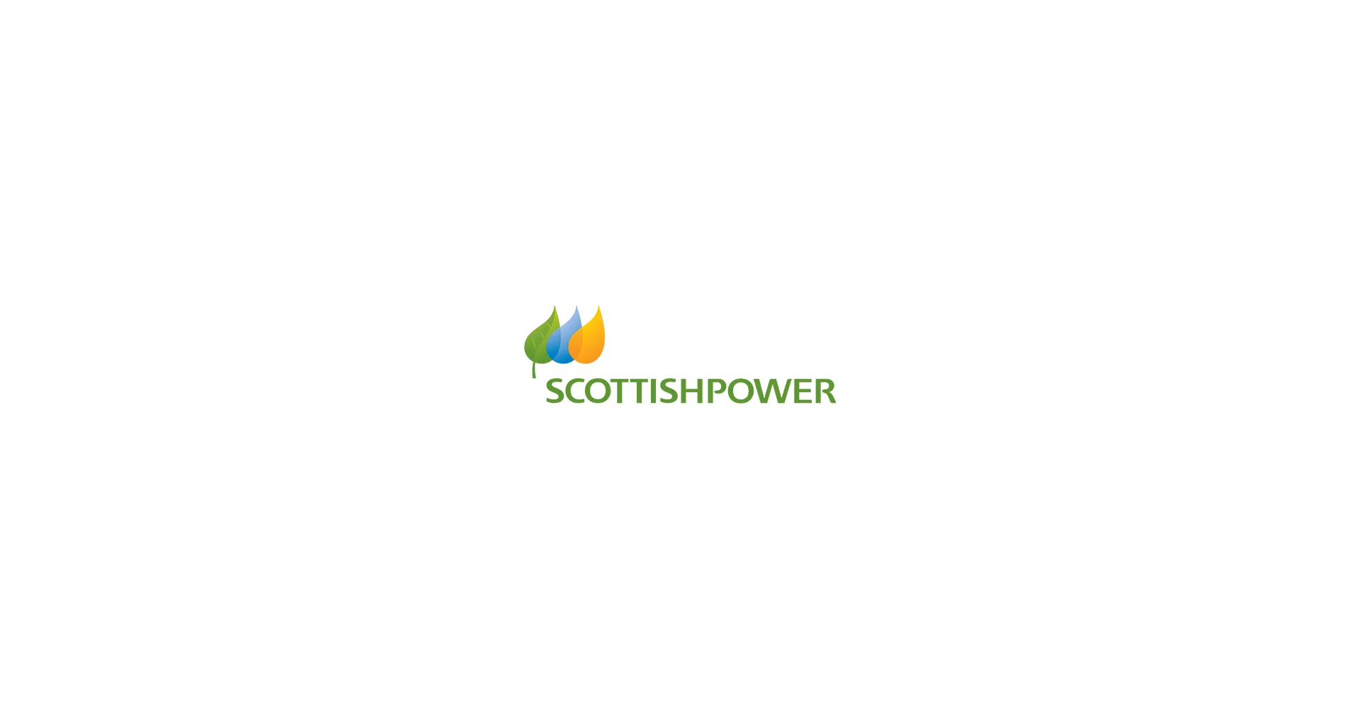 ScottishPower Company Logo ScottishPower logo with green, blue, and orange leaf shapes above the company name.