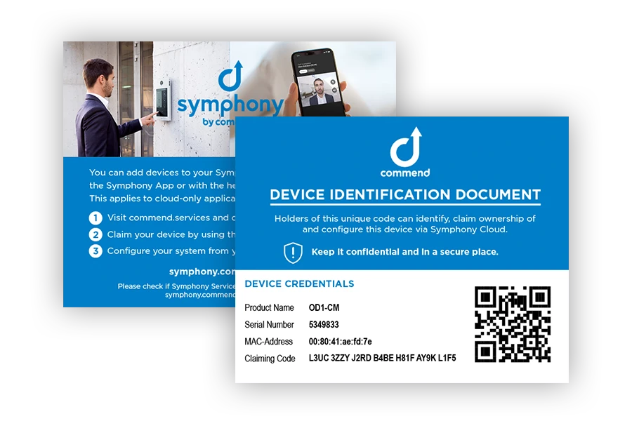 Device identification document with claiming code Device identification document with claiming code